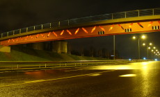 Pedestrian overpass in Vilnius southern detour